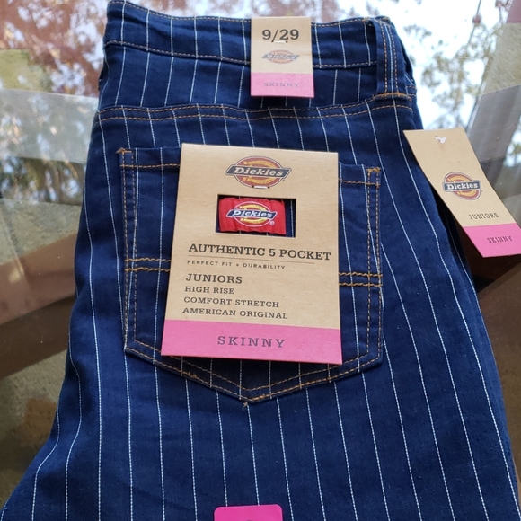 Dickies AUTHENTIC 5 POCKET SKINNY GIRL'S PANTS - Picture 4 of 13